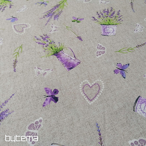 Tissu décoratif LAVANDE lilas