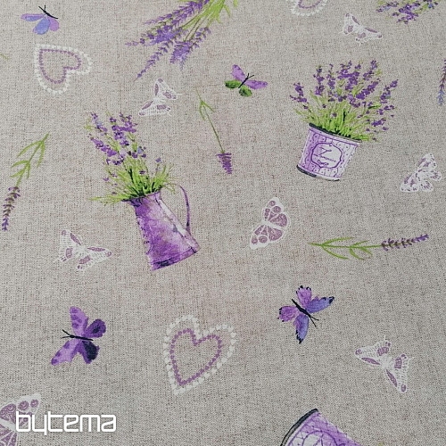 Tissu décoratif LAVANDE lilas