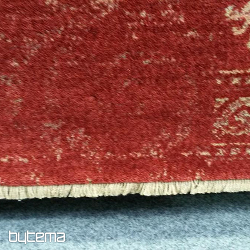 Tapis de luxe en laine DJOBIE PATCH rouge