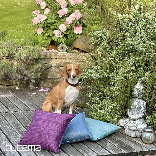 OREILLER CHENILLE ELIA turquoise