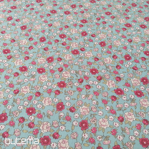 Tissu déco SARINA turquoise
