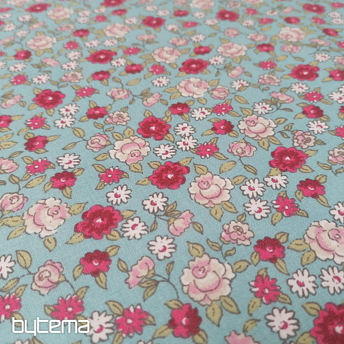 Tissu déco SARINA turquoise