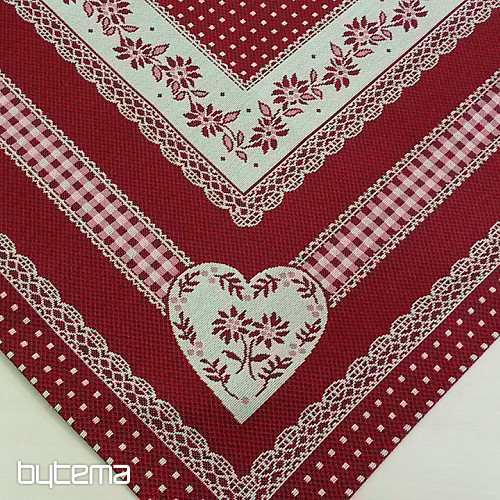 Nappe tapisserie et châle SELSKÁ JIZBA rouge