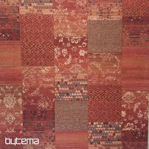 Tapis de luxe en laine ROYAL PATCHWORK rouge