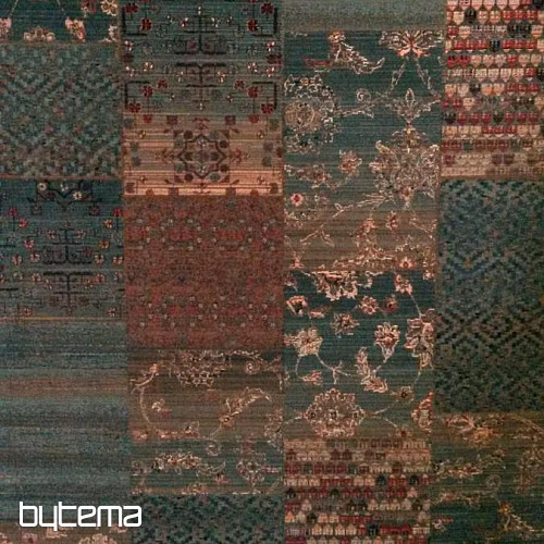 Tapis de luxe en laine ROYAL PATCHWORK vert