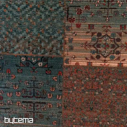 Tapis de luxe en laine ROYAL PATCHWORK vert