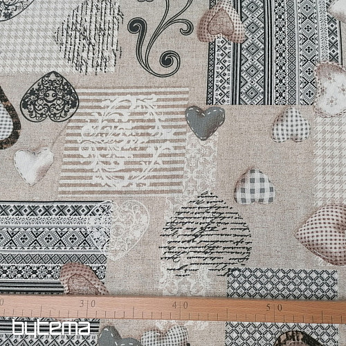 Tissu déco MAX LOVE gris