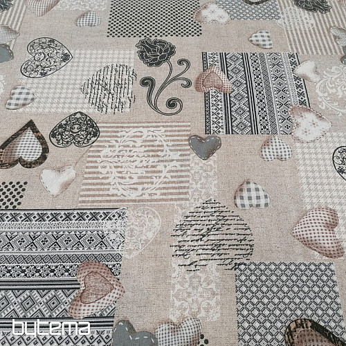 Tissu déco MAX LOVE gris