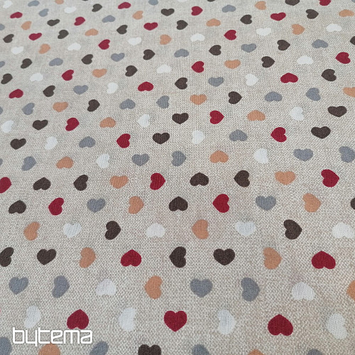 Tissu décoratif MINI COEURS