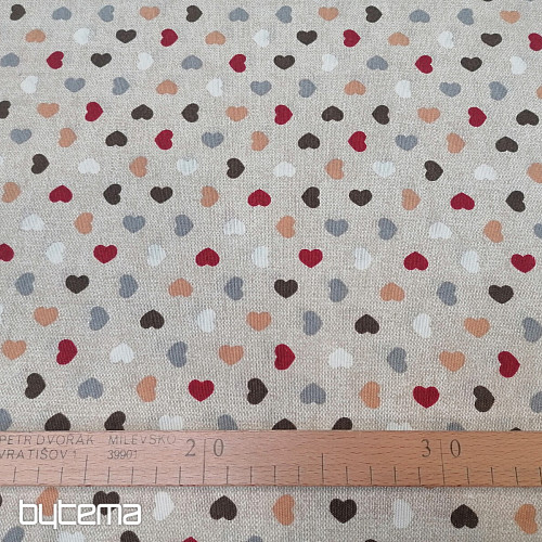 Tissu décoratif MINI COEURS