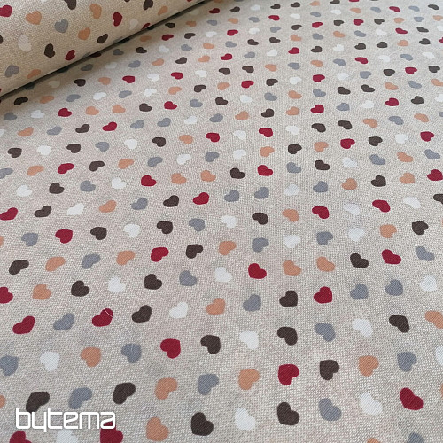 Tissu décoratif MINI COEURS
