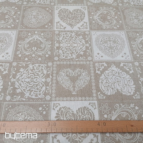 Tissu décoratif AMORE BLANCO