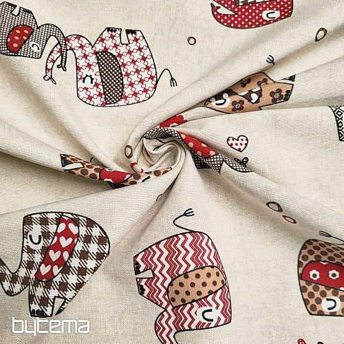 Tissu décoratif ÉLÉPHANTS