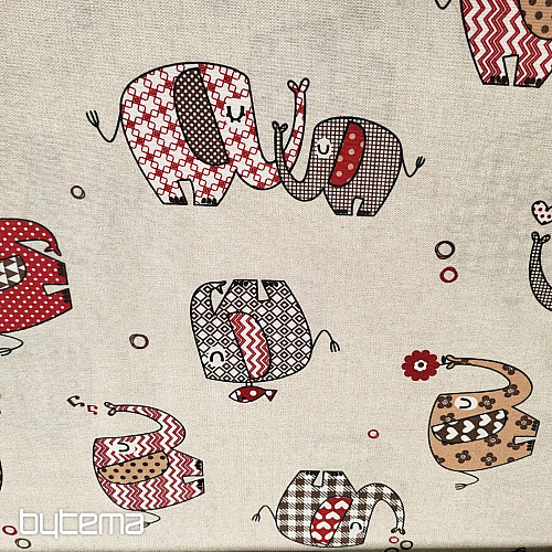 Tissu décoratif ÉLÉPHANTS