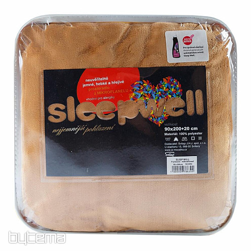 Drap microflanelle SLEEP WELL ocre