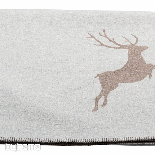 Couverture en coton DF SYLT JELEN gris clair