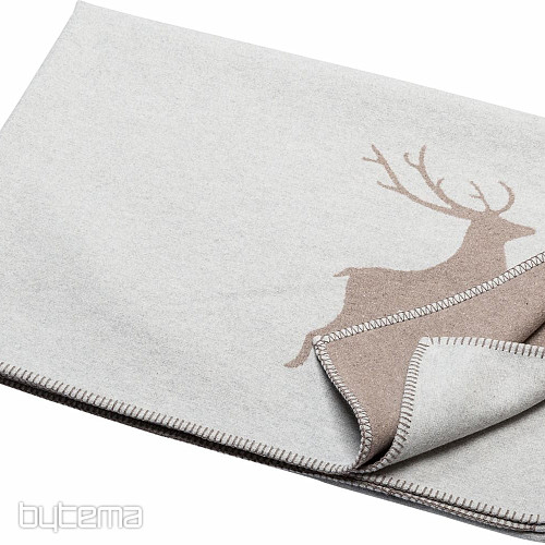 Couverture en coton DF SYLT JELEN gris clair