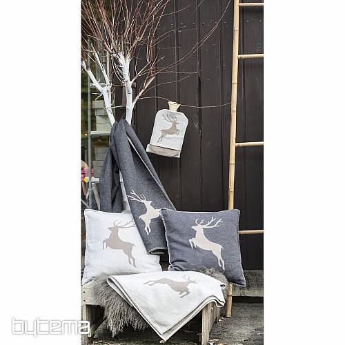 Couverture en coton DF SYLT CERF ANTHRACITE