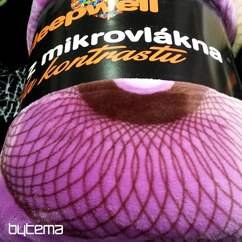Couverture mouton - bulle violette