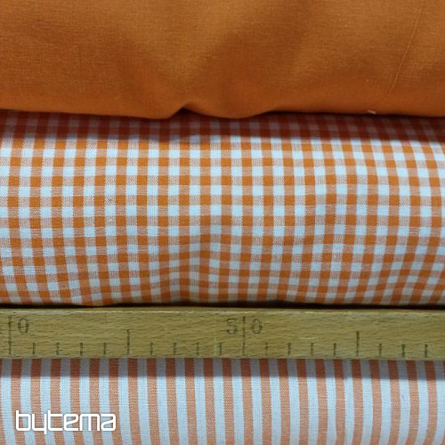 Tissu déco bande orange 5mm