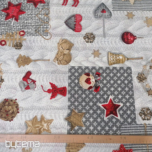 Tissu déco NEVADA rouge