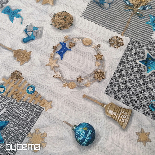 Tissu déco NEVADA bleu