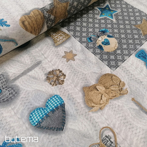 Tissu déco NEVADA bleu