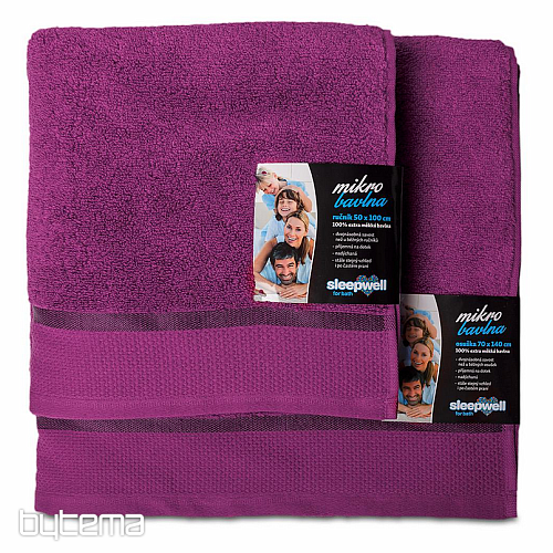 Serviette et serviette de bain MICRO MYRTILLE