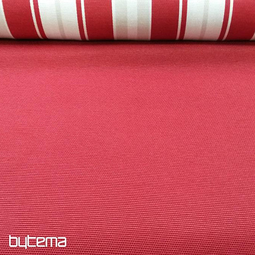 Tissu déco rayure rouge