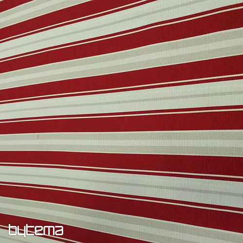 Tissu déco rayure rouge