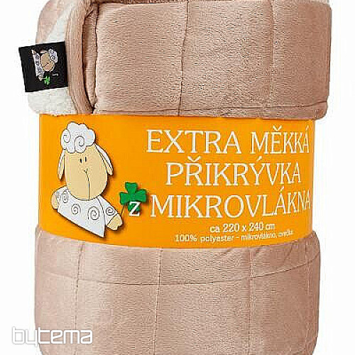 Couverture microfibre EXTRA DOUCE MOUTON couture HALLOWN