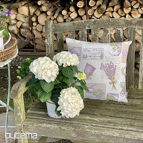 Housse de coussin décorative tapisserie LAVANDE