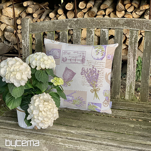 Housse de coussin décorative tapisserie LAVANDE