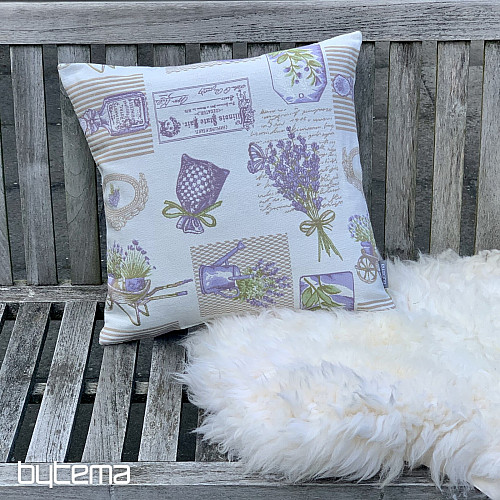 Housse de coussin décorative tapisserie LAVANDE