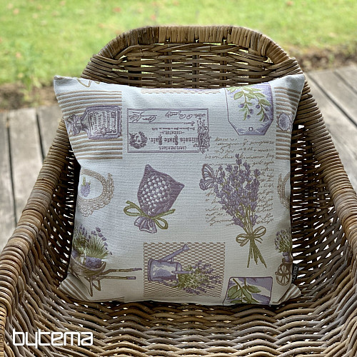 Housse de coussin décorative tapisserie LAVANDE