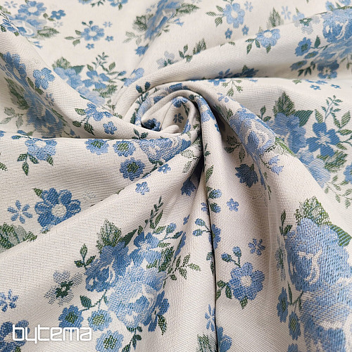 Tissu TOSCANA VALERY 16/1 ALLOVER feuilles vertes
