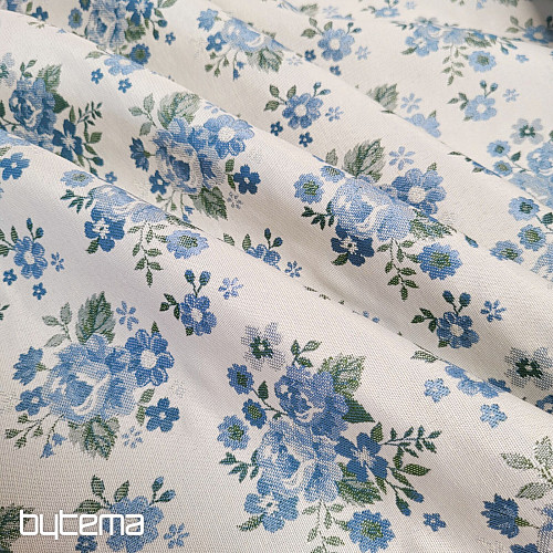Tissu TOSCANA VALERY 16/1 ALLOVER feuilles vertes
