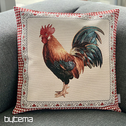 Housse de coussin tapisserie COQ 1
