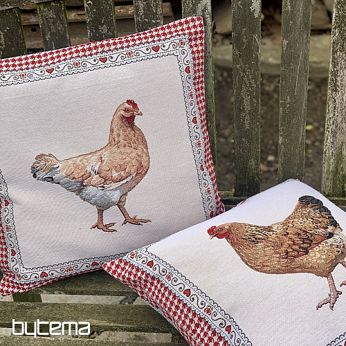 Housse de coussin Gobelin POULE 1