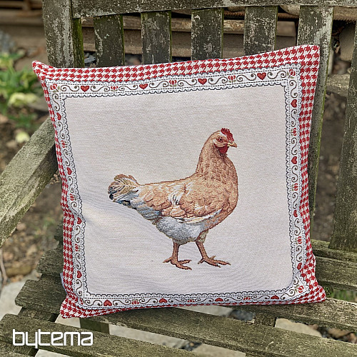 Housse de coussin Gobelin POULE 2