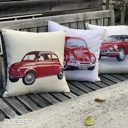 Housse de coussin tapisserie VW COCCINELLE ROUGE