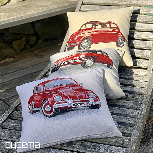 Housse de coussin tapisserie VW COCCINELLE ROUGE