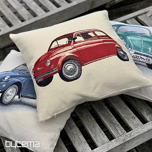 Housse de coussin tapisserie VW COCCINELLE TURQUOISE