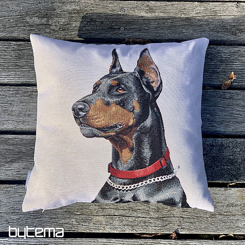 Taie d&#39;oreiller tapisserie Doberman