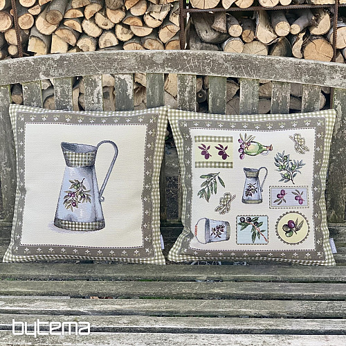 Housse de coussin Gobelin POT D&#39;OLIVE