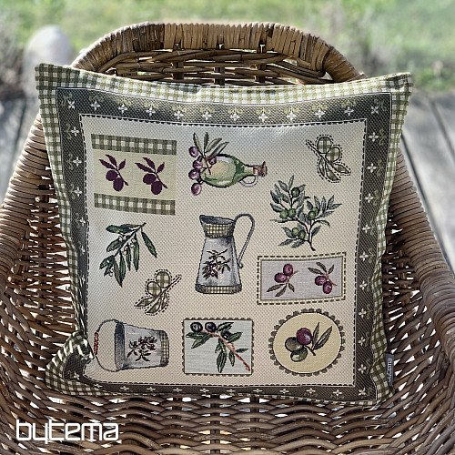 Housse de coussin Gobelin OLIVE