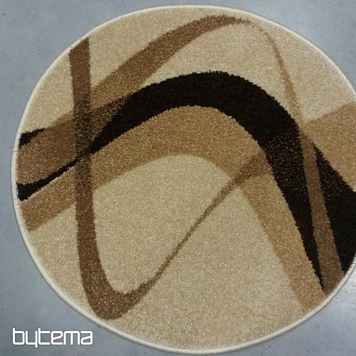tapis cercle BRUN crème