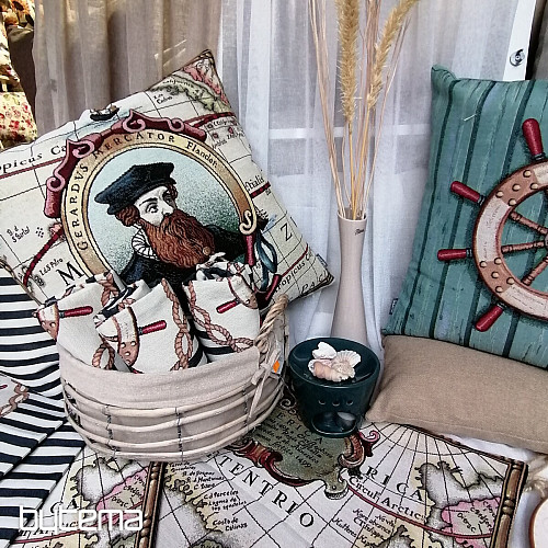 Grande housse de coussin tapisserie GERHARD MERCATOR