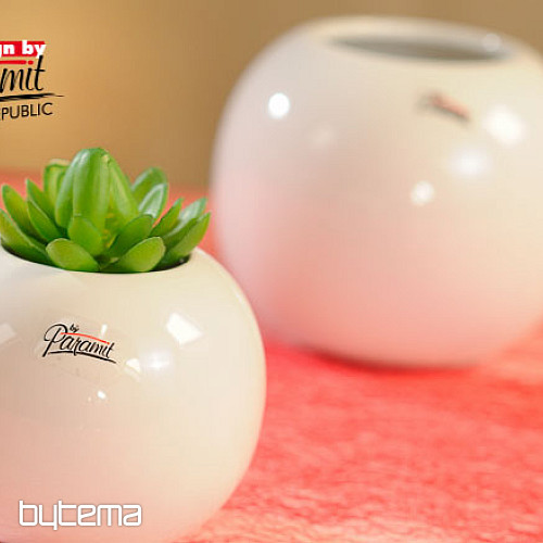 Vase Rond blanc 10 cm