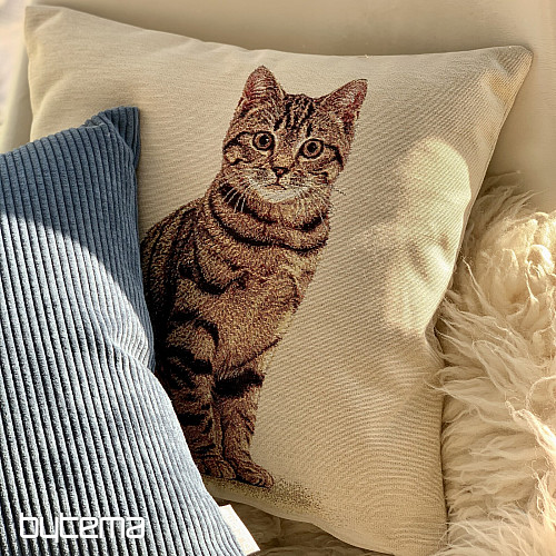 Taie d'oreiller tapisserie CHAT MOUREK